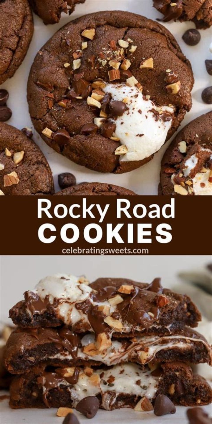 Rocky Road Cookies - Celebrating Sweets